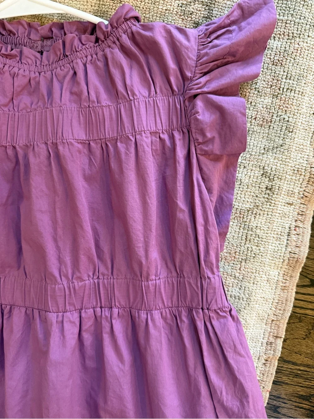 Sea New York ruffle sleeved purple dress Ruffle girls 10